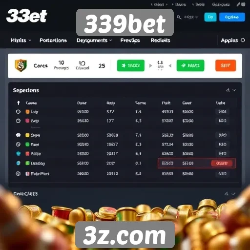 Interface e usabilidade do site 339bet